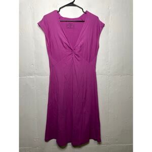 Patagonia Women's Bandha Twist Front Midi Dress Magenta Purple Size Large